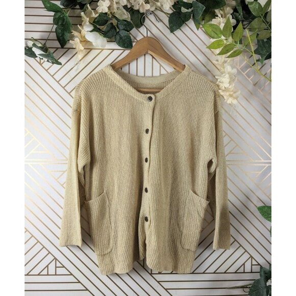 Samansa Mos2 Knit Cardigan Button Up Long Sleeve Size F ? Rayon blend - Picture 1 of 6